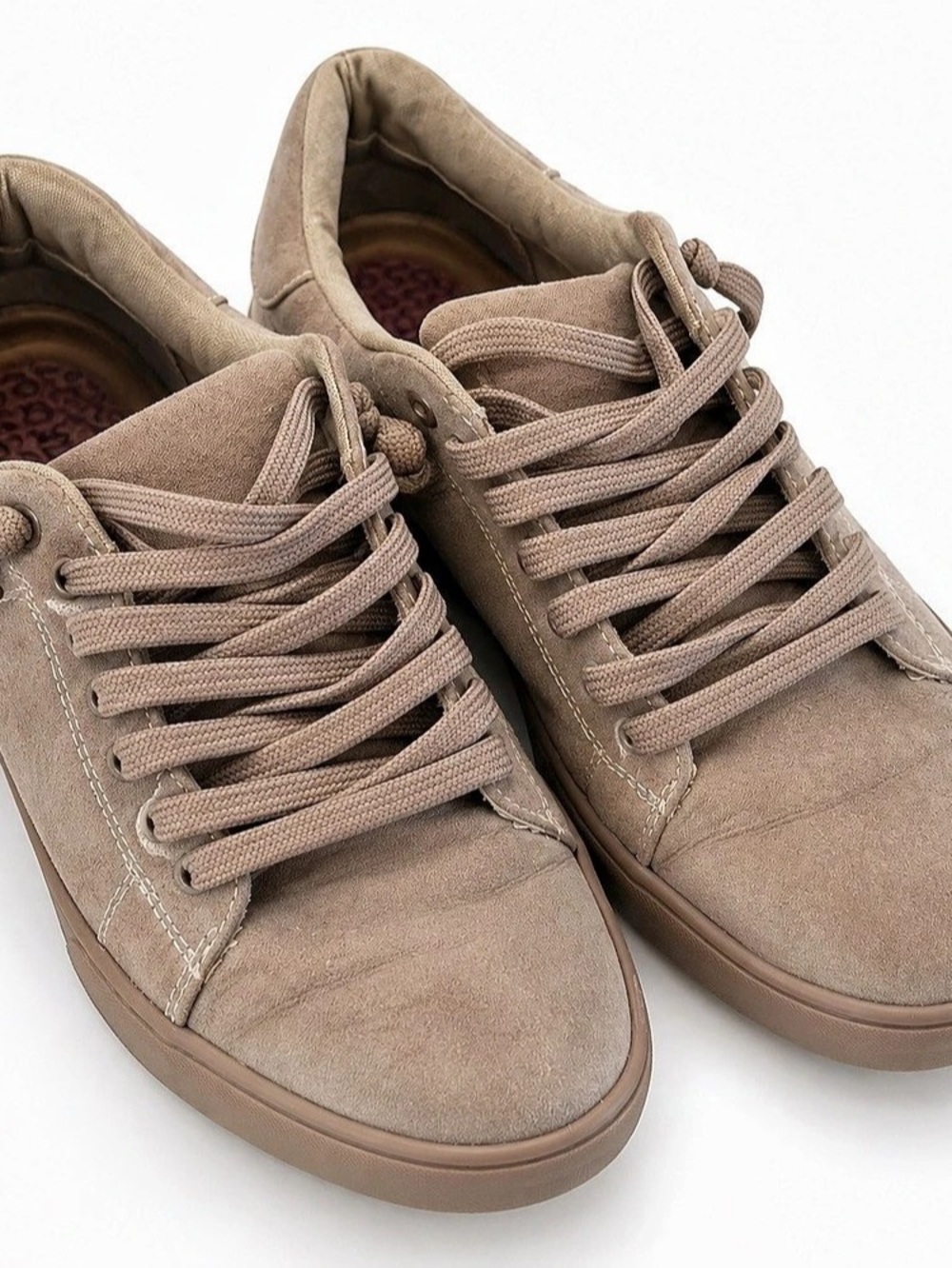 JustFab Rusalka Women’s Sneakers US 8 Taupe Beige Comfort Casual Shoes